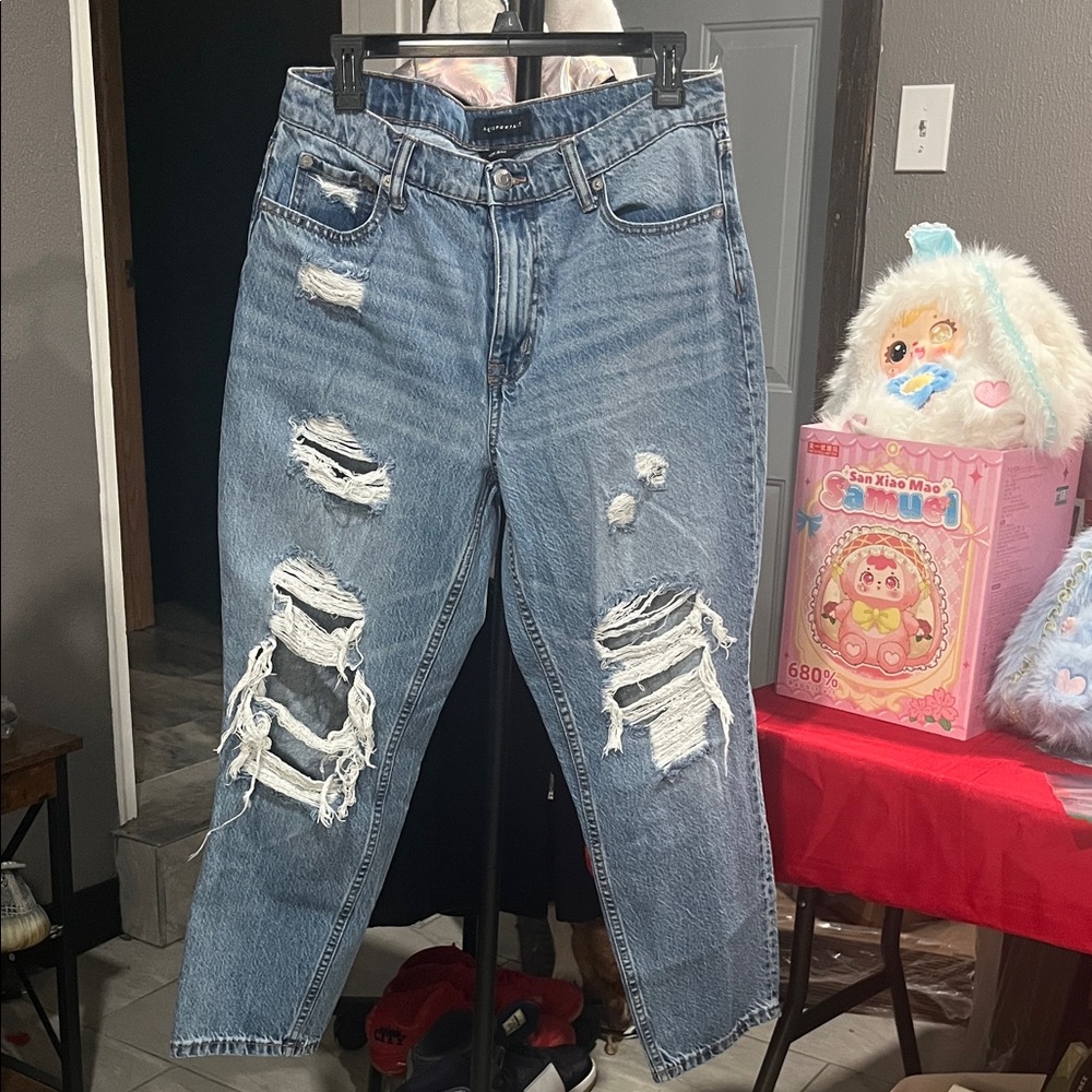 Aeropostale Ripped Light Blue Boyfriend Jeans